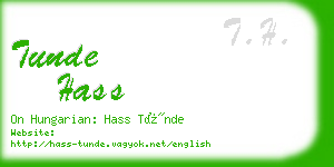 tunde hass business card